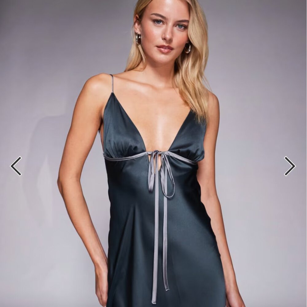 ASOS Dark Gray Midi Dress